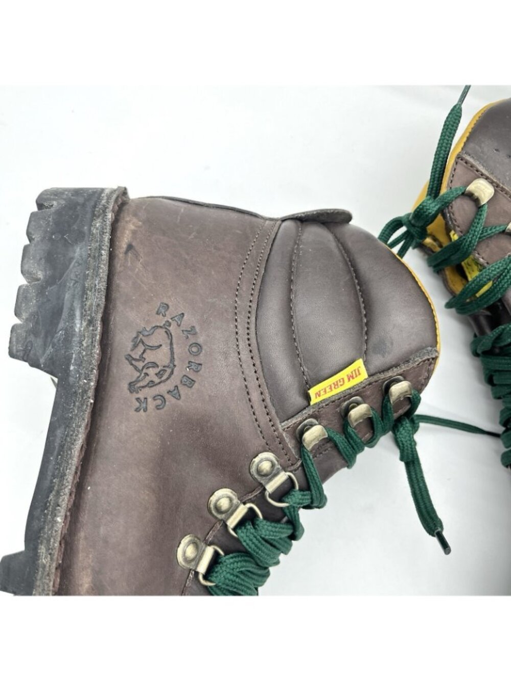 Jim Green Razorback Boots In Brown Men Size 7.5 - Picture 4 of 16